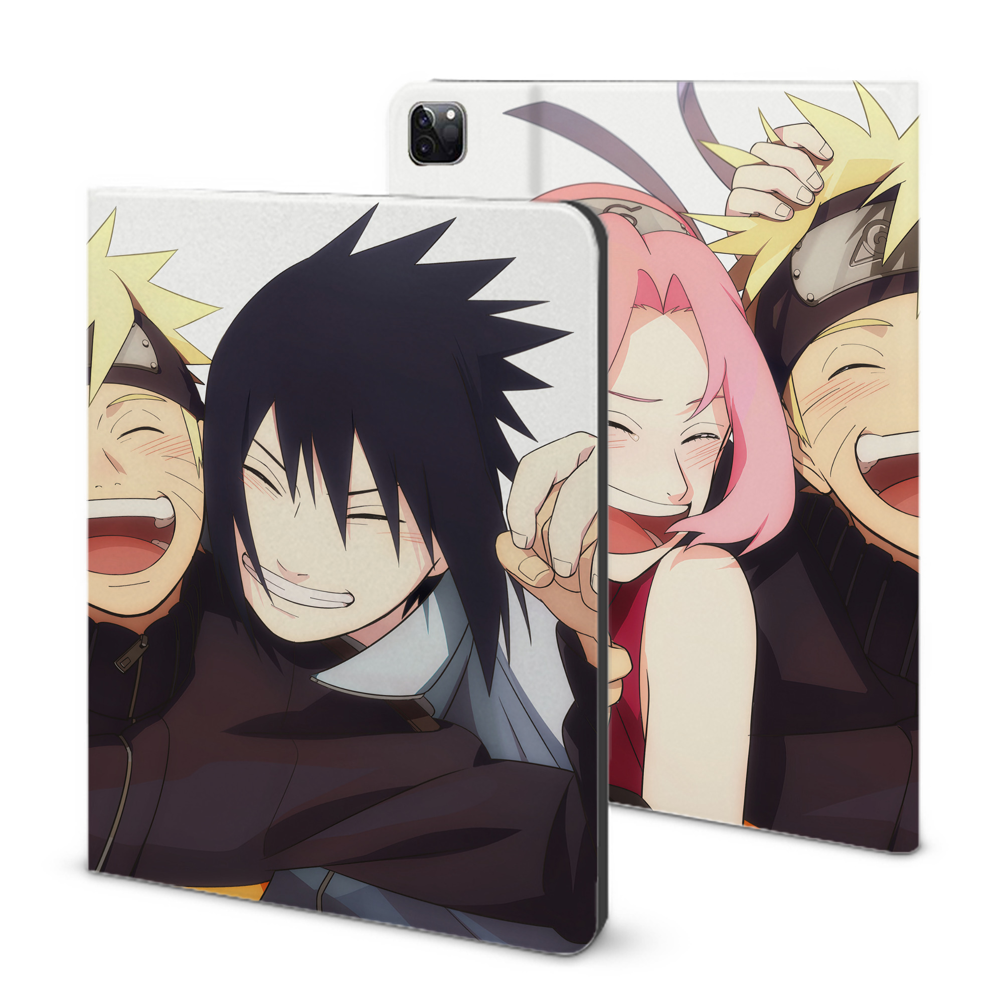 （画像用） NARUTO -ナルト- NARUTO -ナルト- 疾風伝 IPad ケース ブック型 PUレザー TPU 耐衝撃 軽量 薄型 ペン収納なし 全面保護 IPad 各モデル対応